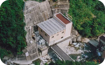 宮田村内に立地する水力発電「中御所水力発電所」