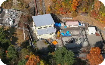宮田村内に立地する水力発電電「新太田切水力発電所」