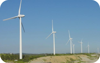 御前崎市内に立地する風力発電所「御前崎風力発電所」