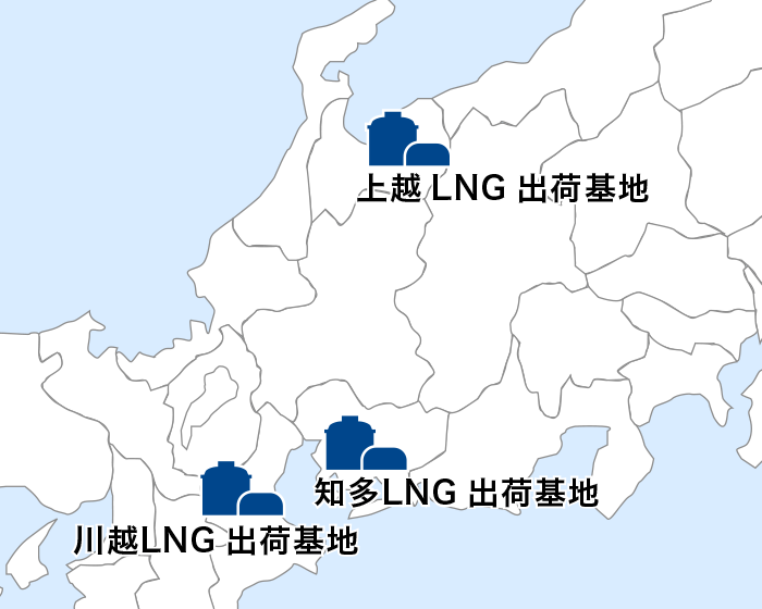 中部電力ミライズのLNG出荷基地の図