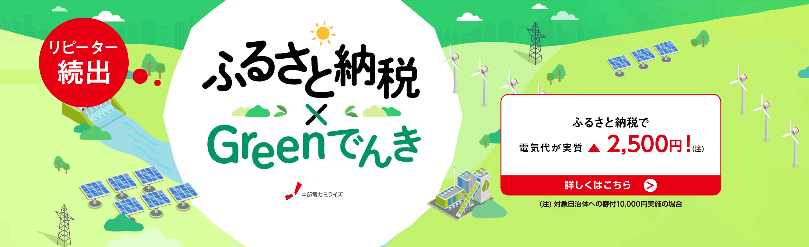 ふるさと納税×Greenでんきページ